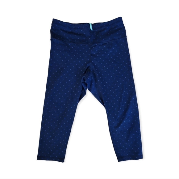 Blue Polka Dot Old Navy Go-Dry Caori Length Gym Pants - Picture 2 of 6